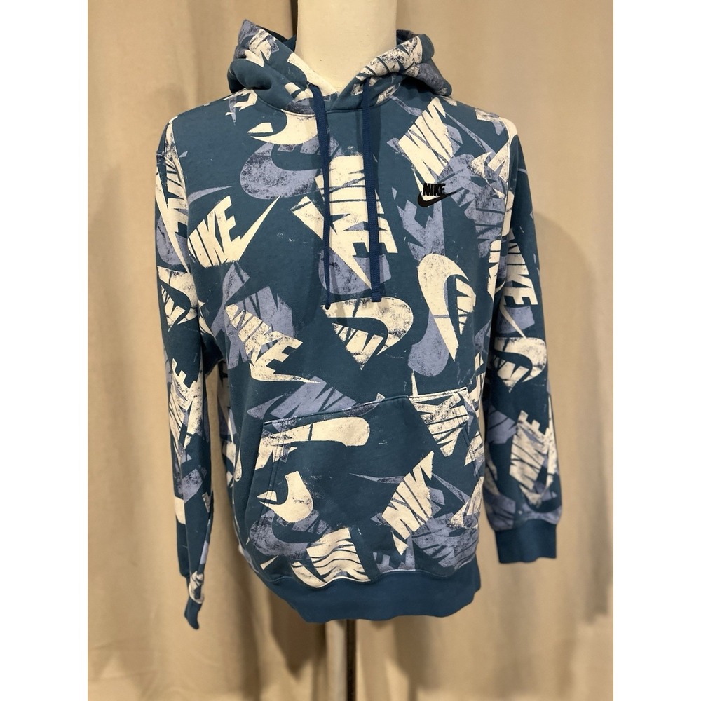 Nike Hoodie White Tag Medium Blue And White